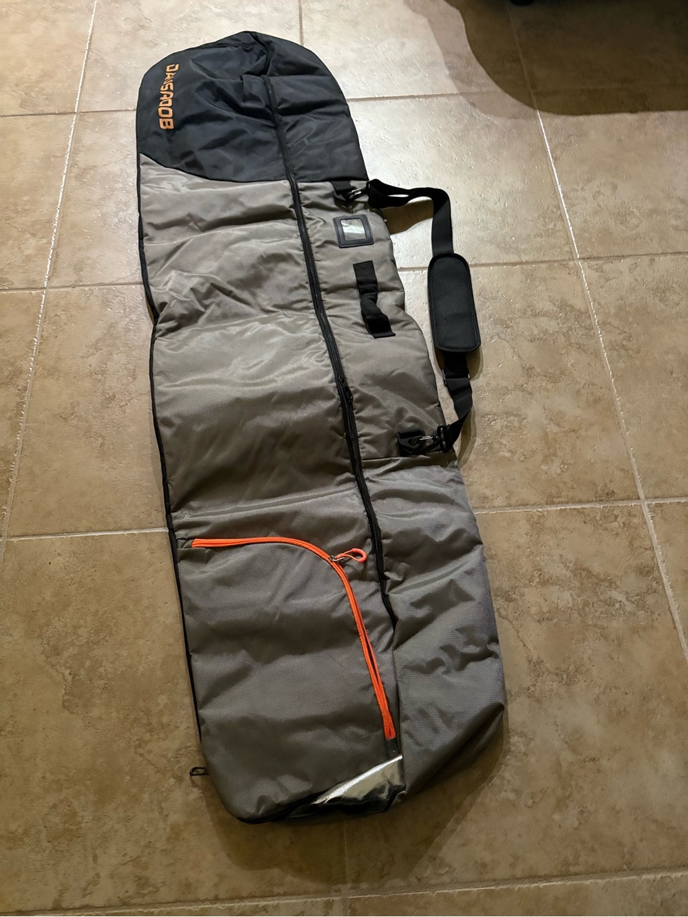 DAUSROOB Snowboard Travel Bag Outdoors Insulated Carry Bag W/strap Black/gray